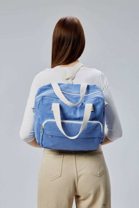 Zoozie Bags Bolsa Tote de Lona Azul